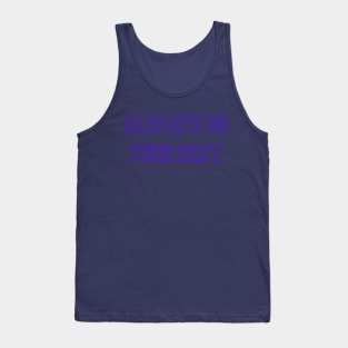 Always Do Your Best (purple print) Tank Top